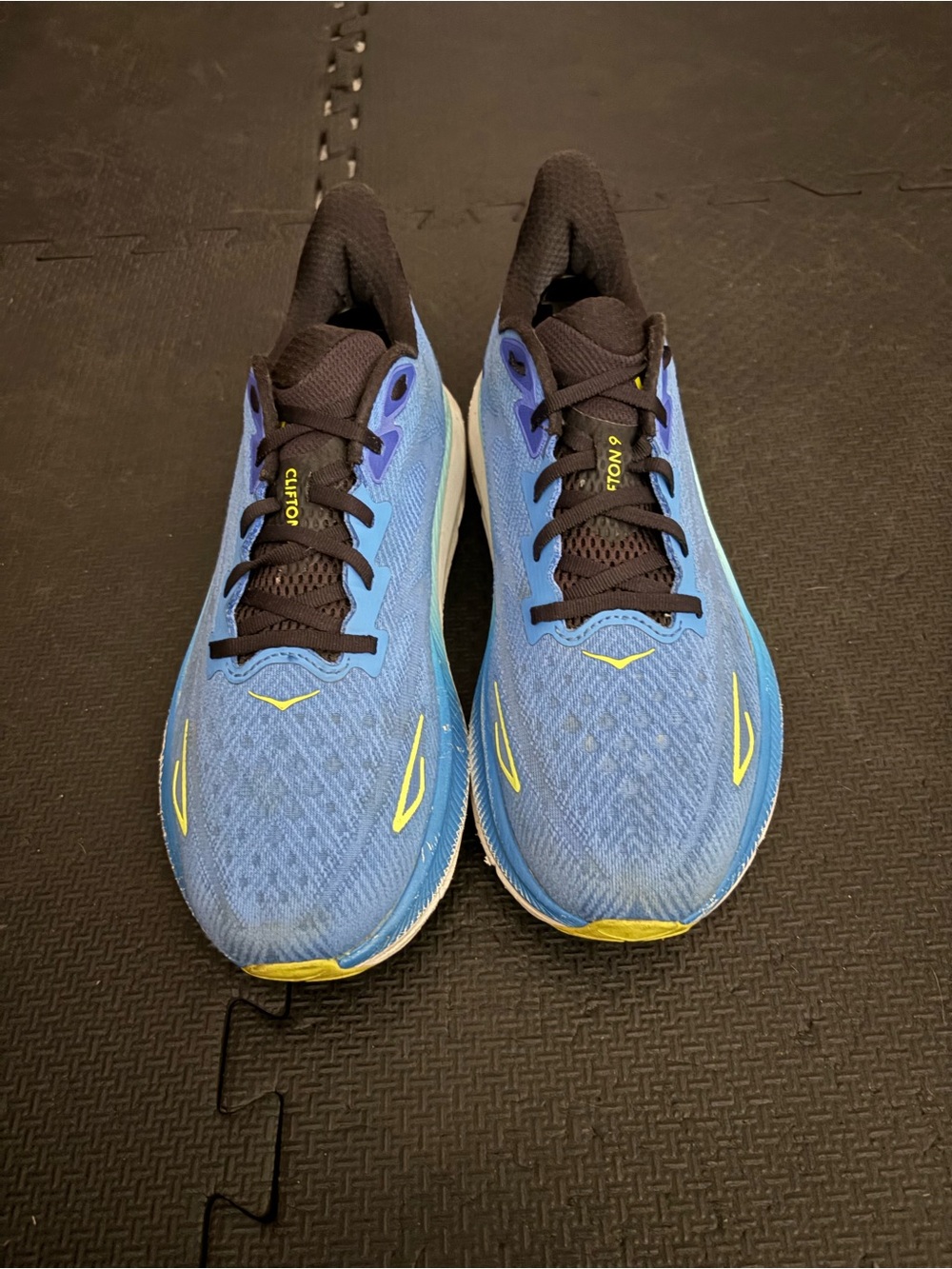 Hoka One Clifton 9 Virtual Blue Cerise Mens Blue Size 11 D Running Shoes